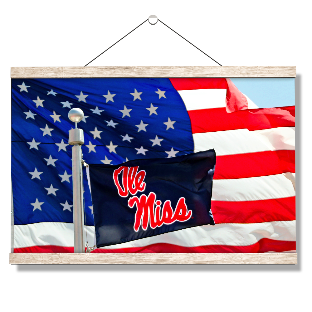 Ole Miss Rebels - Born in America - College Wall Art #Canvas