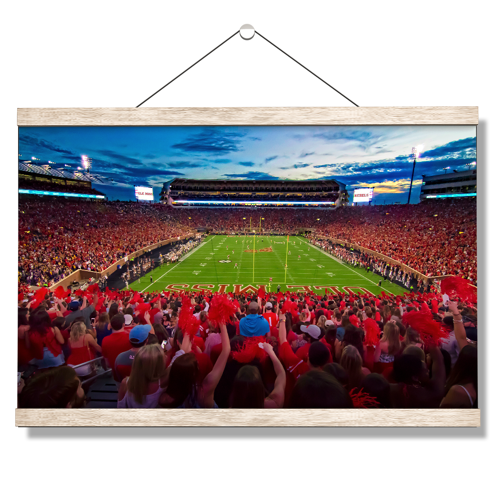 Ole Miss Rebels - Rebel Red Sunset - College Wall Art #Canvas