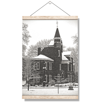 Ole Miss Rebels - Snow Day Ventress Hall - College Wall Art #Hanging Canvas