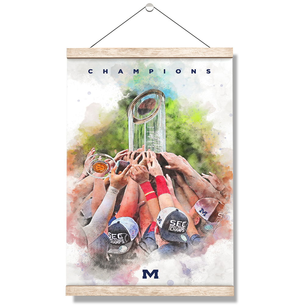 Ole Miss Rebels - SEC Champs Paint - College Wall Art #Canvas