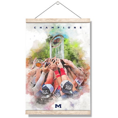 Ole Miss Rebels - SEC Champs Paint - College Wall Art #Hanging Canvas