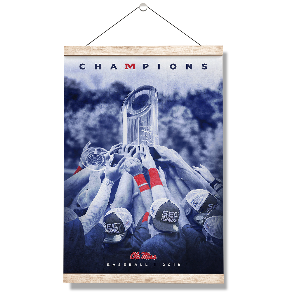 Ole Miss Rebels - SEC Baseball Champs - College Wall Art #Canvas