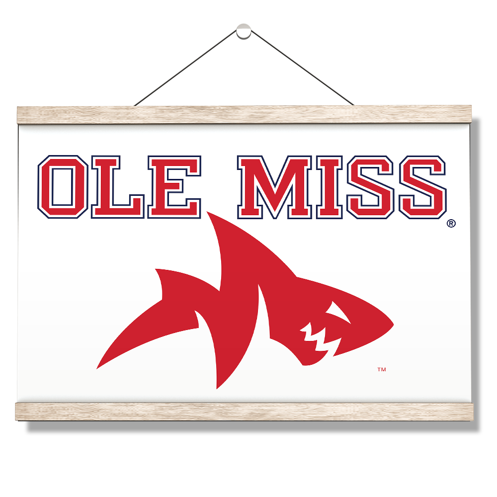 Ole Miss Rebels - Ole Miss Land Shark - College Wall Art #Canvas