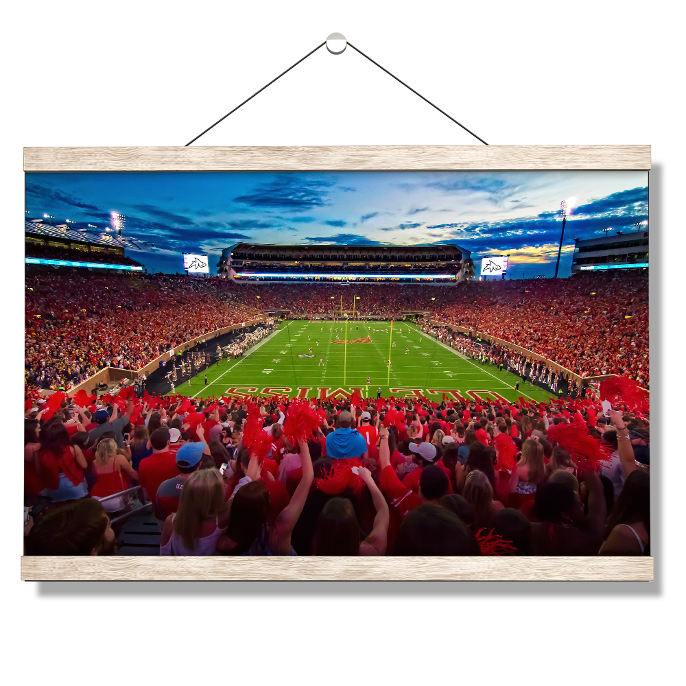 Ole Miss Rebels - Land Shark Sunset - College Wall Art #Canvas