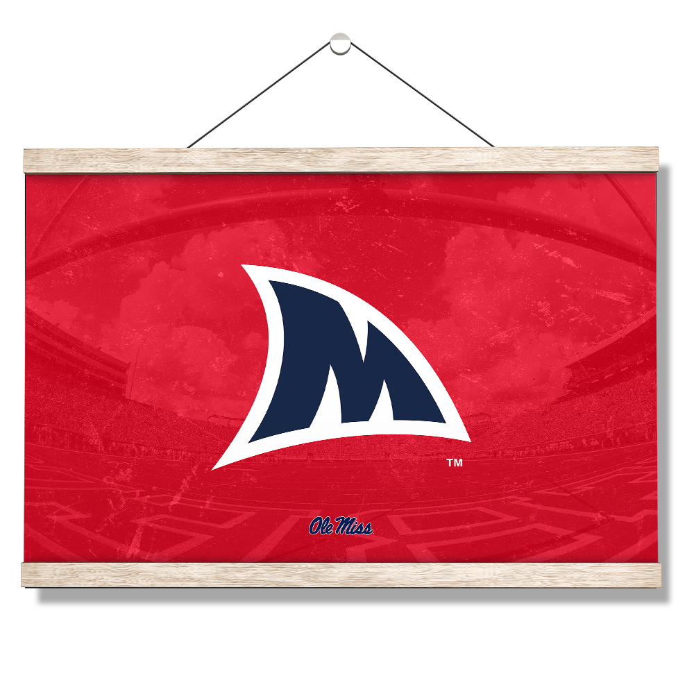 Ole Miss Rebels - Fins Up M - College Wall Art #Canvas