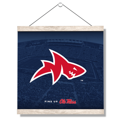 Ole Miss Rebels - Fins Up Ole Miss - College Wall Art #Hanging Canvas