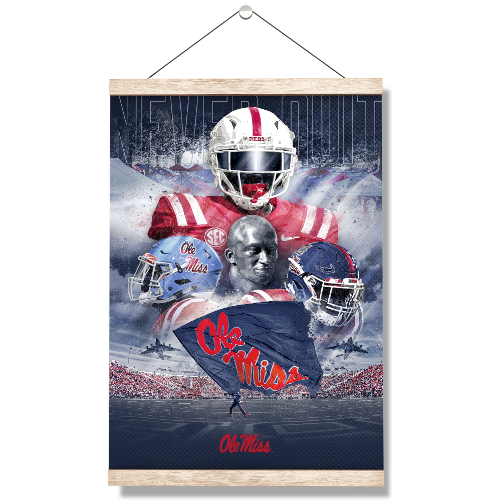 Ole Miss Rebels - Never Quit Collage - College Wall Art #Canvas