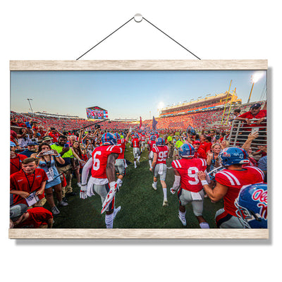 Ole Miss Rebels - Running Onto the Field - College Wall Art #Hanging Canvas