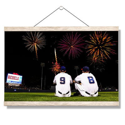 Ole Miss Rebels - Ole Miss Baseball Fireworks -College Wall Art #Hanging Canvas