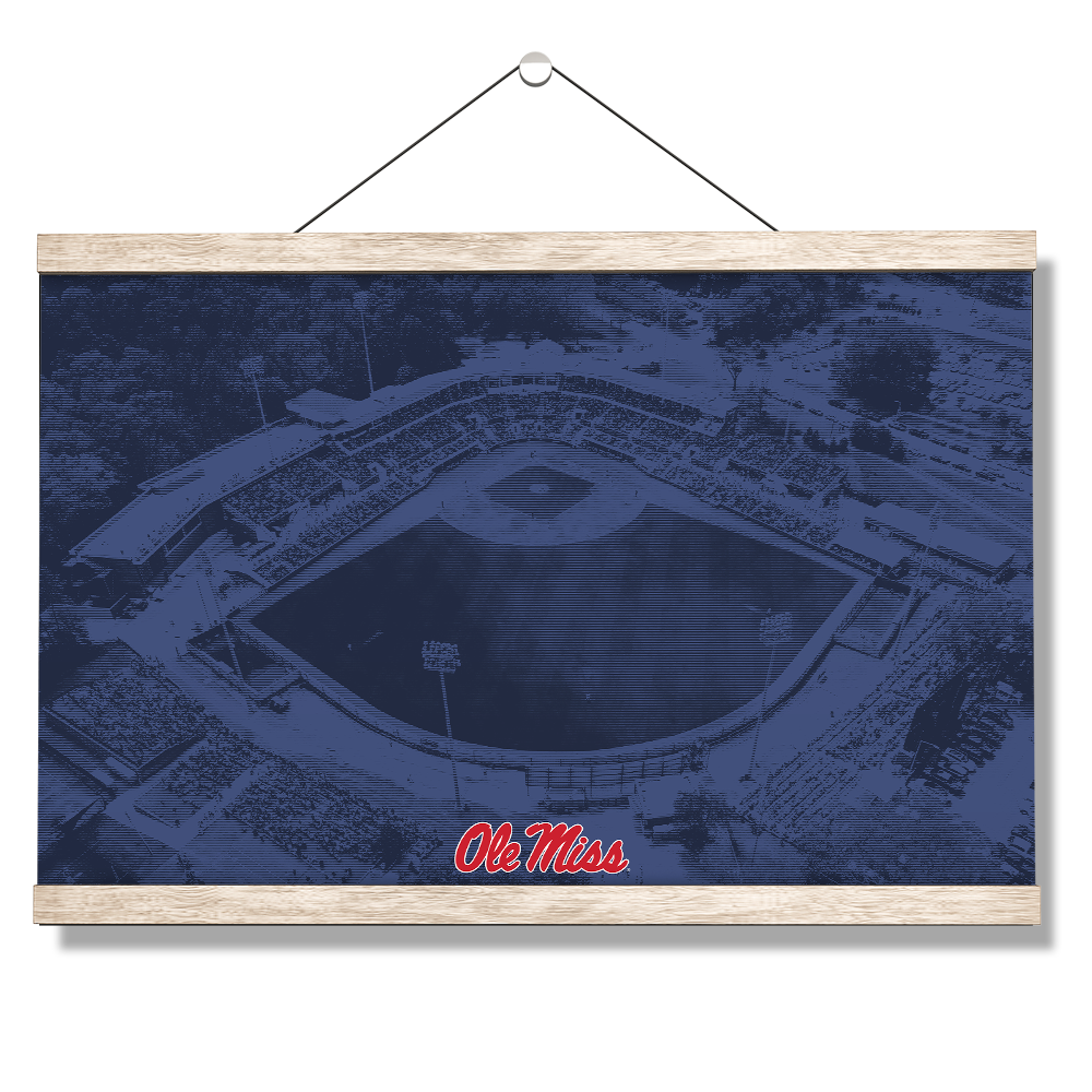 Ole Miss Rebels - Aerial Swayze Blue - College Wall Art #Canvas