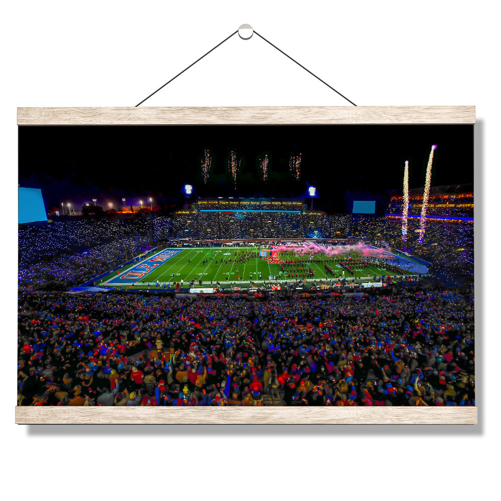 Ole Miss Rebels-Ole Miss Light Show - College Wall Art #Canvas