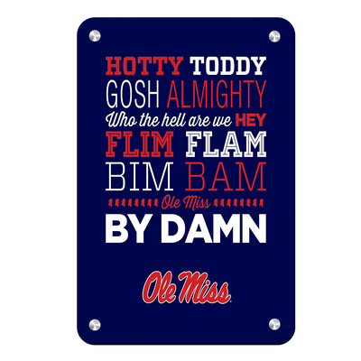 Ole Miss Rebels - Hotty Toddy - College Wall Art #Metal