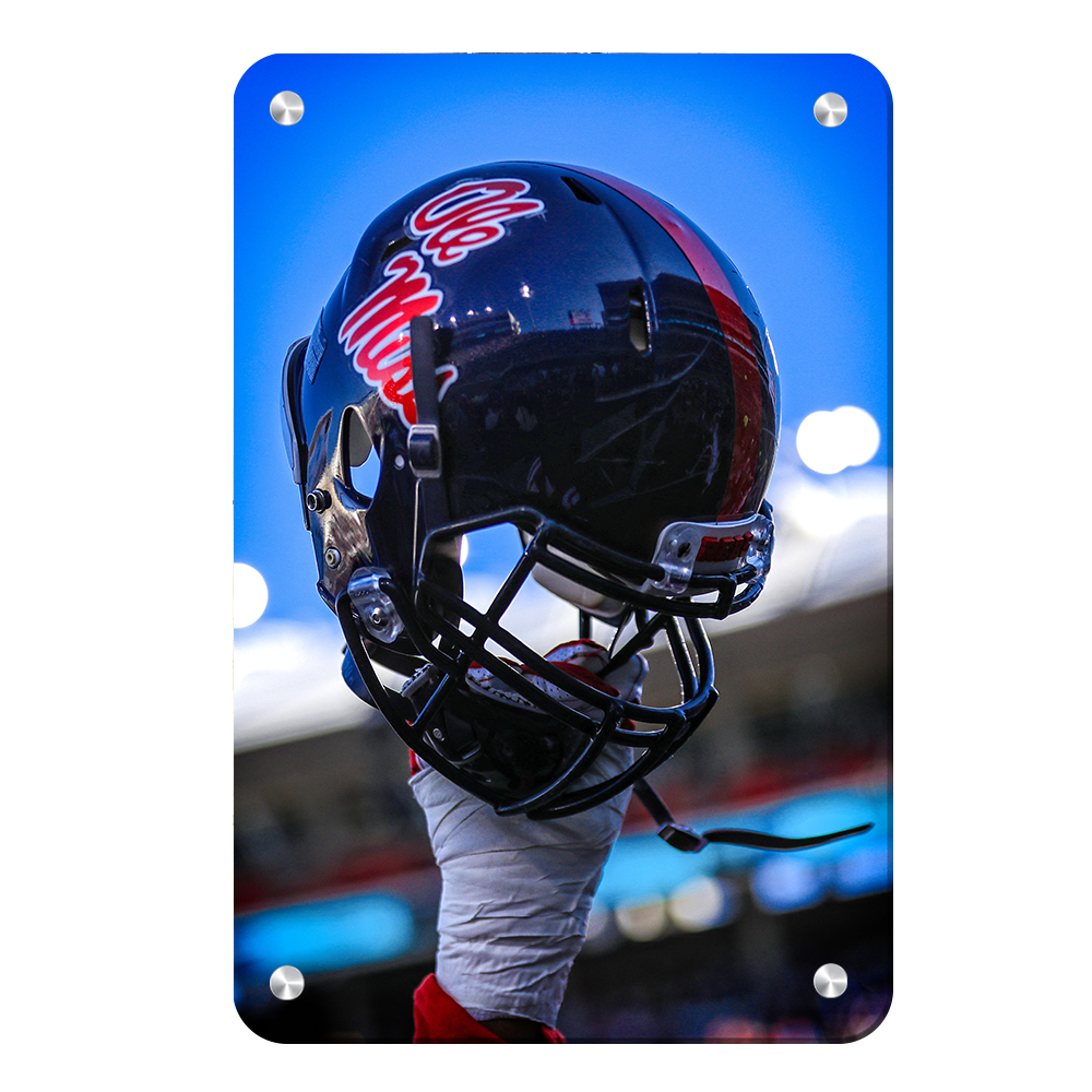 Ole Miss Rebels - Helmet Held High - College Wall Art #Canvas