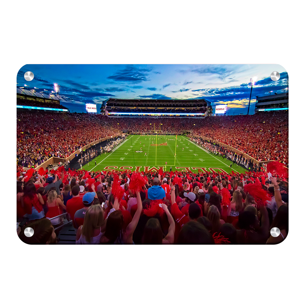 Ole Miss Rebels - Rebel Red Sunset - College Wall Art #Canvas