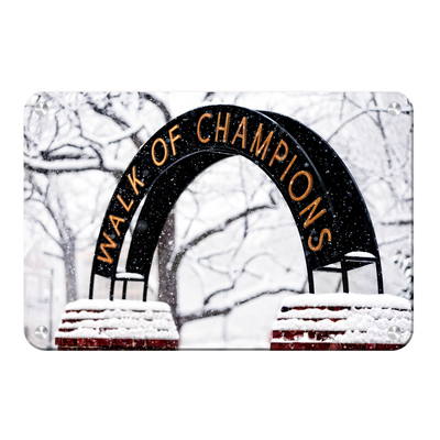 Ole Miss Rebels - Snowy Day Walk of Champions - College Wall Art #Metal
