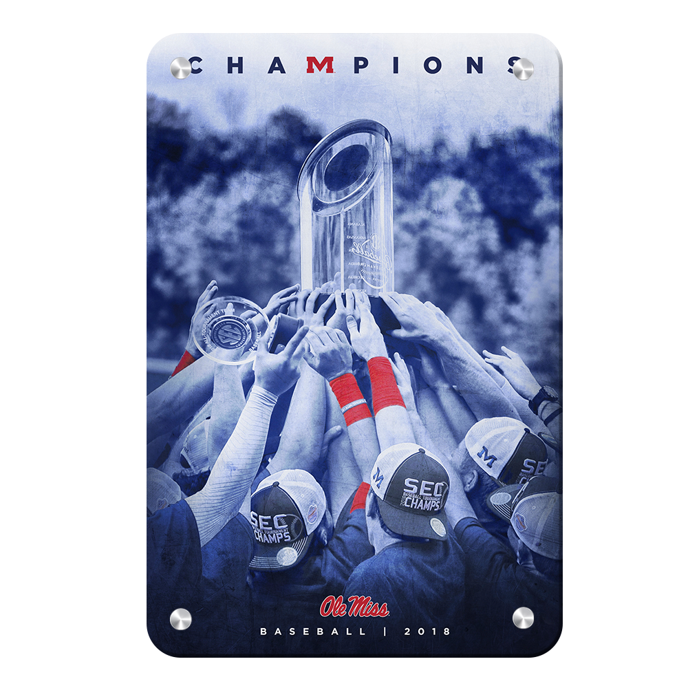 Ole Miss Rebels - SEC Baseball Champs - College Wall Art #Canvas