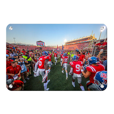 Ole Miss Rebels - Running Onto the Field - College Wall Art #Metal