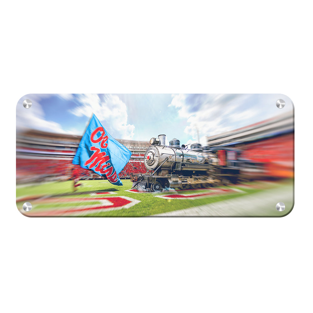 Ole Miss Rebel - Stadium Train Panoramic - College Wall Art #Canvas