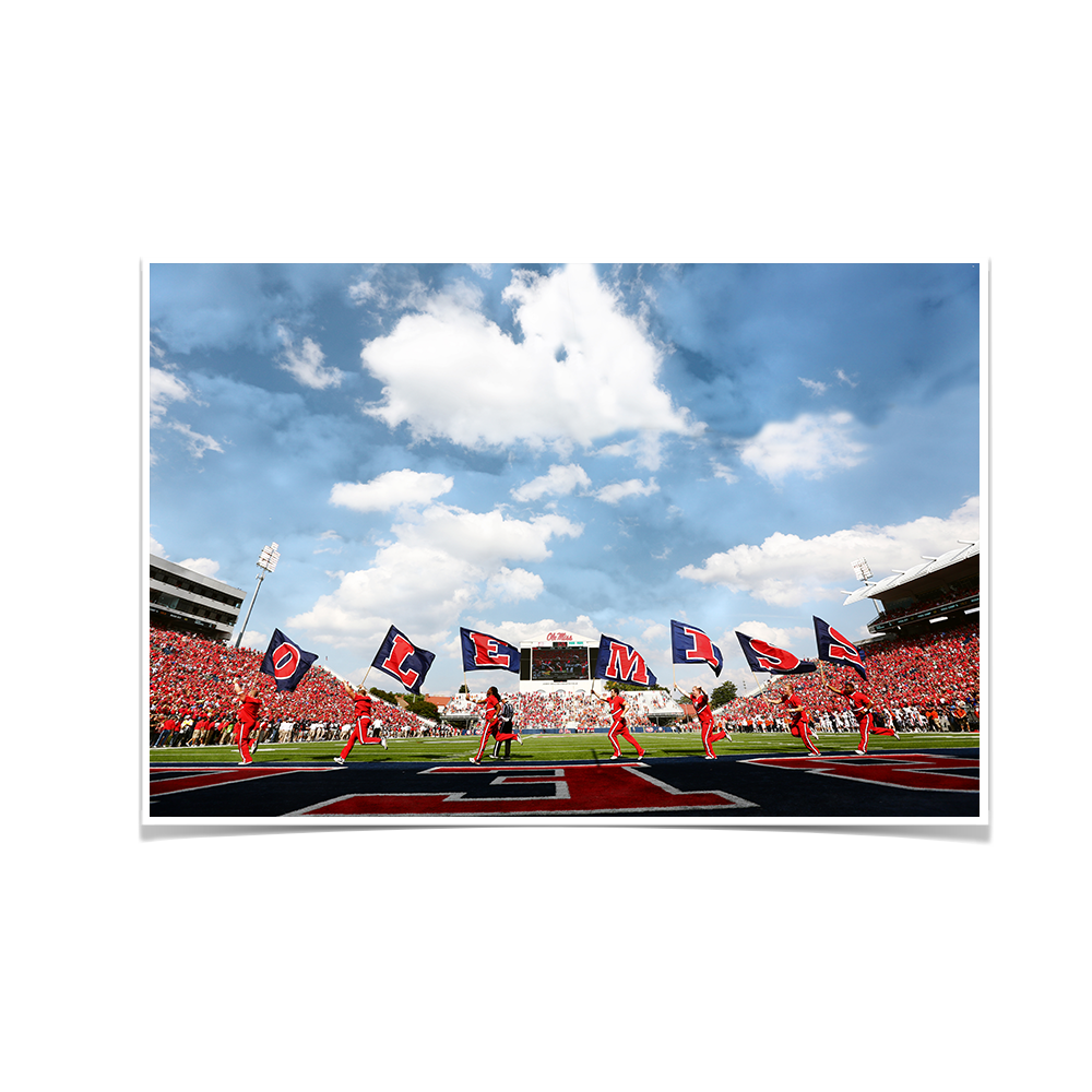 Ole Miss Rebels - O-L-E-M-I-S-S - College Wall Art #Canvas