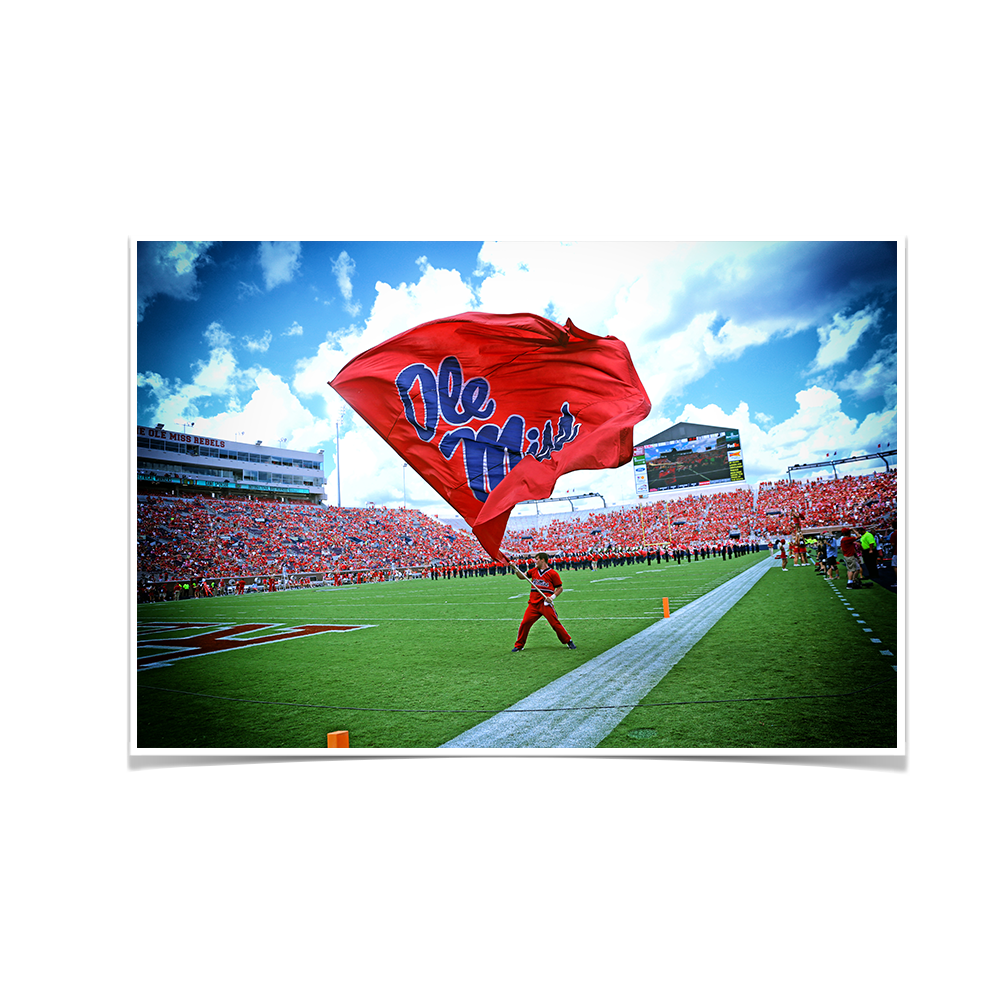 Ole Miss Rebels - Ole Miss Flag - College Wall Art #Canvas
