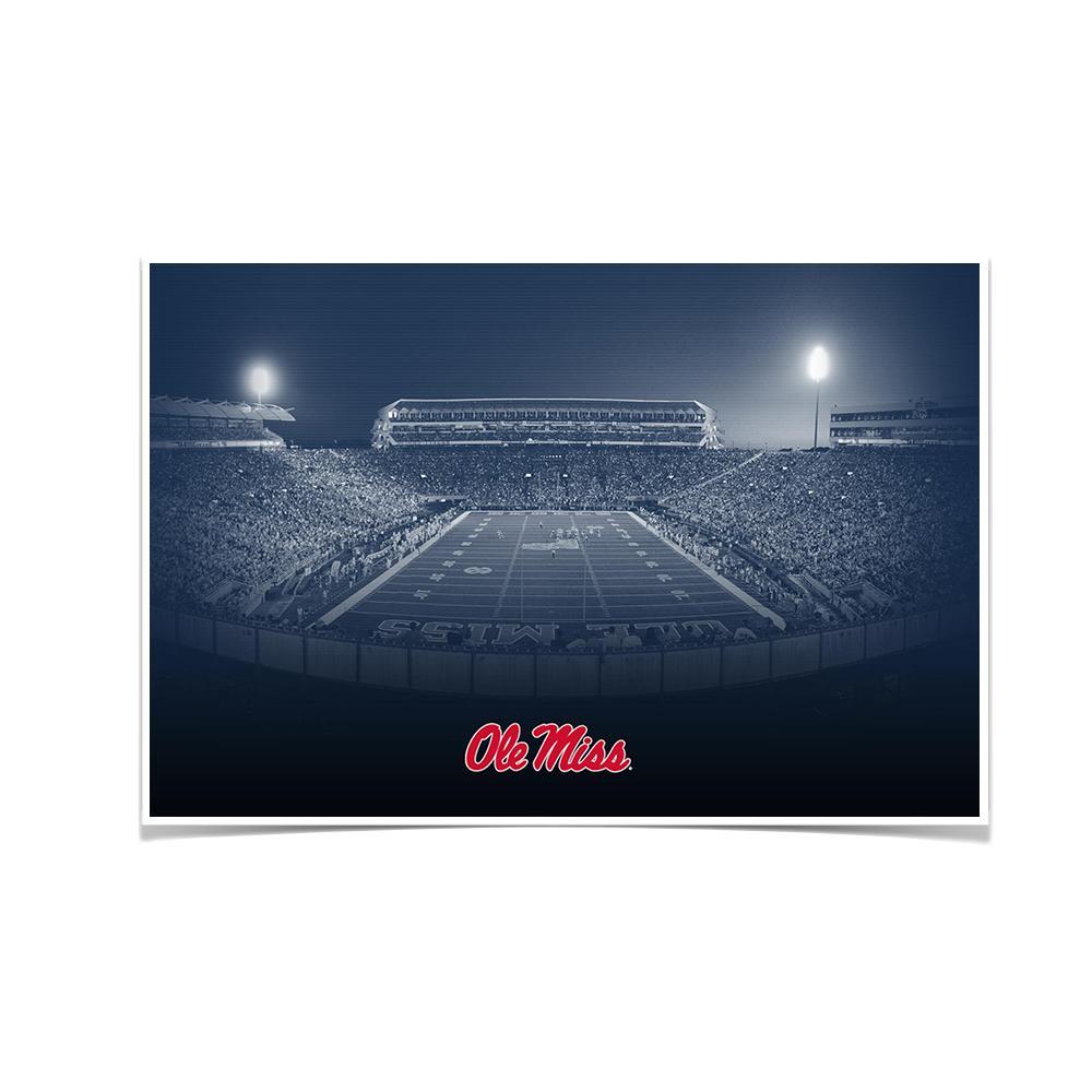 Ole Miss Rebels - Vaught Hemingway Night - College Wall Art #Canvas