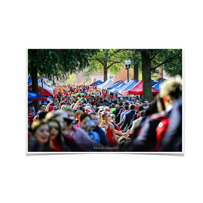 Ole Miss Rebels - Walk of Champions Thru the Grove - College Wall Art #Poster