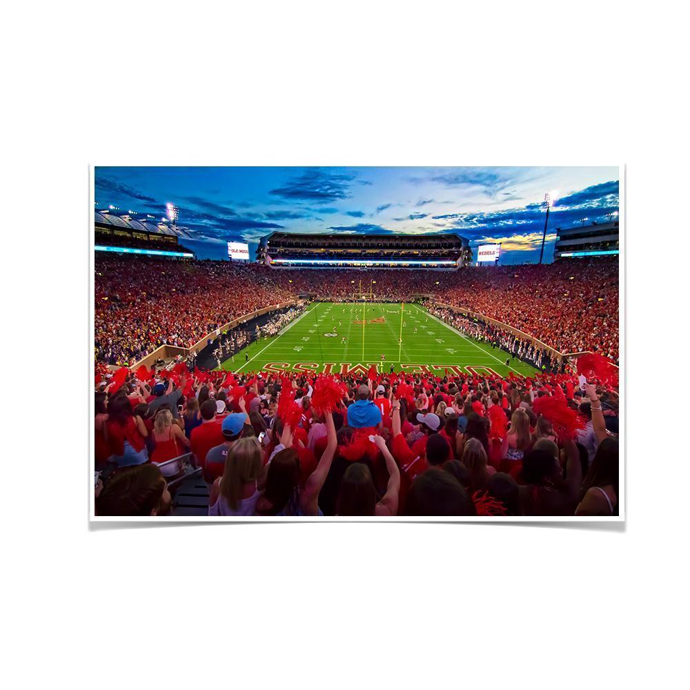 Ole Miss Rebels - Rebel Red Sunset - College Wall Art #Canvas