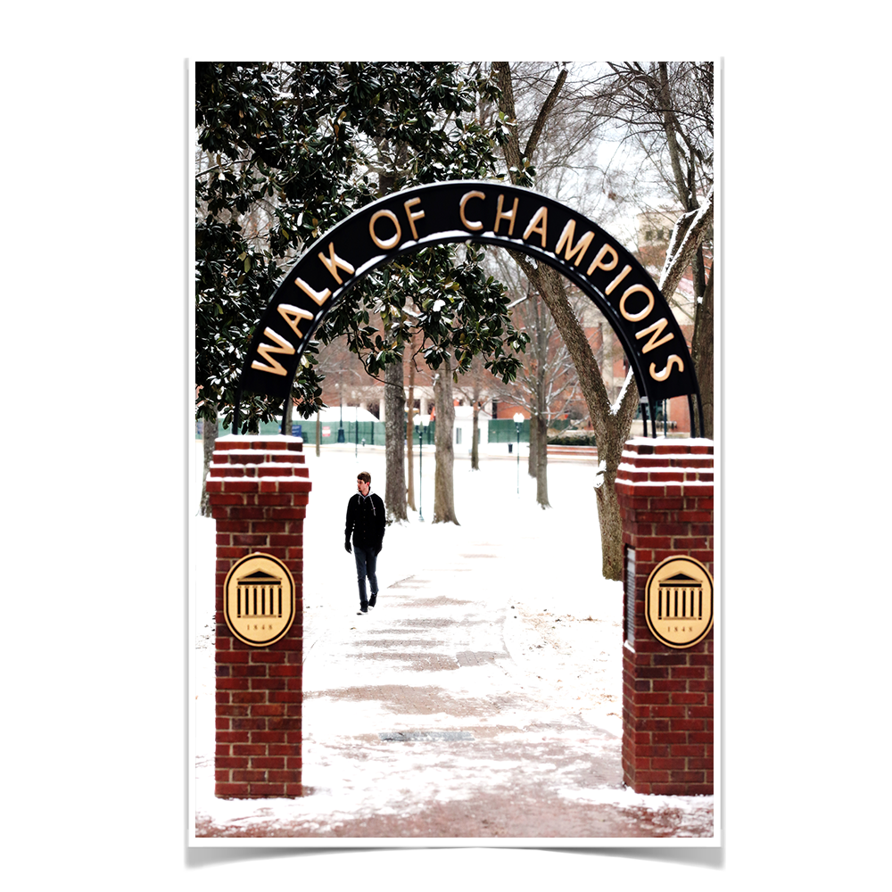 Ole Miss Rebels - Snowy Walk of Champions - College Wall Art #Canvas