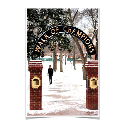 Ole Miss Rebels - Snowy Walk of Champions - College Wall Art #Poster