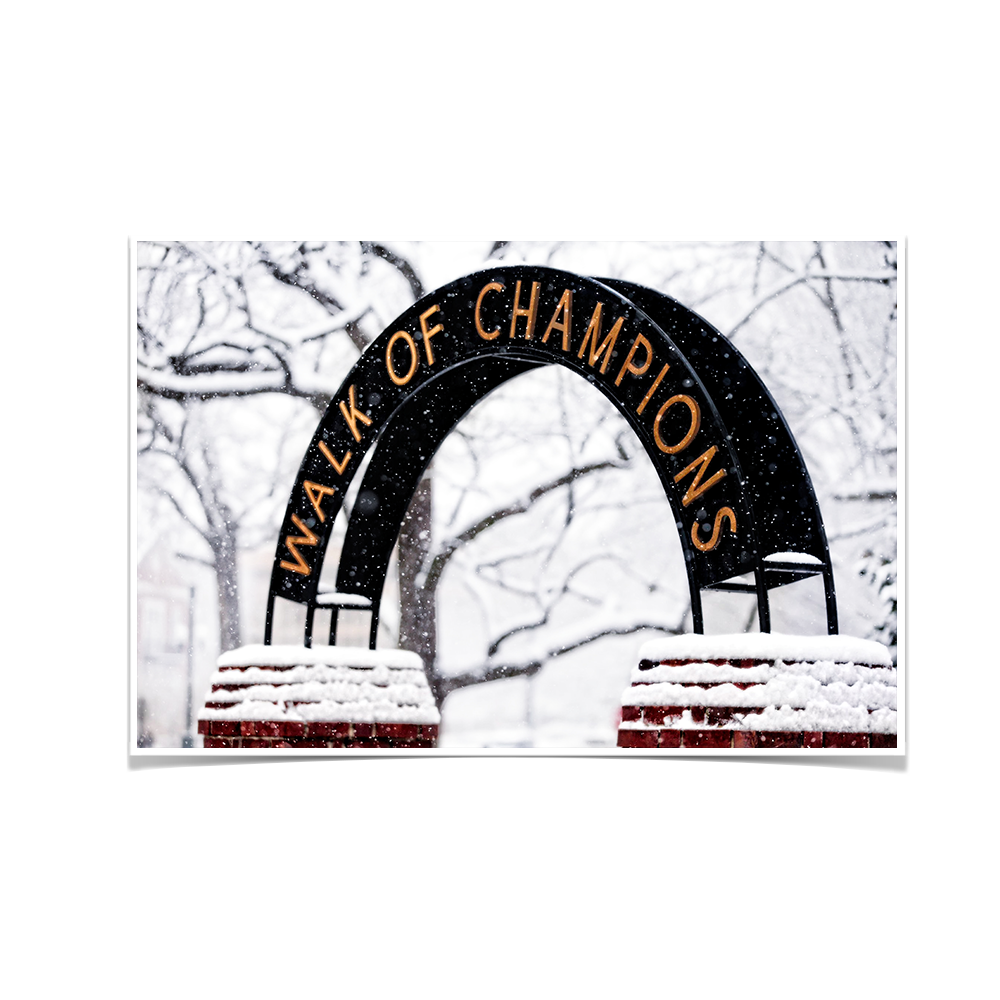 Ole Miss Rebels - Snowy Day Walk of Champions - College Wall Art #Canvas