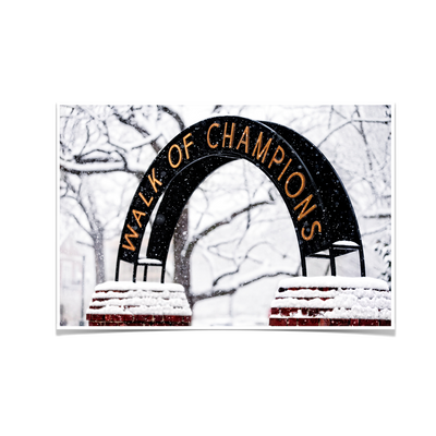 Ole Miss Rebels - Snowy Day Walk of Champions - College Wall Art #Poster