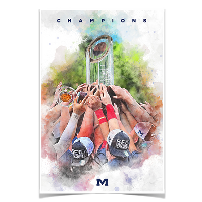 Ole Miss Rebels - SEC Champs Paint - College Wall Art #Poster