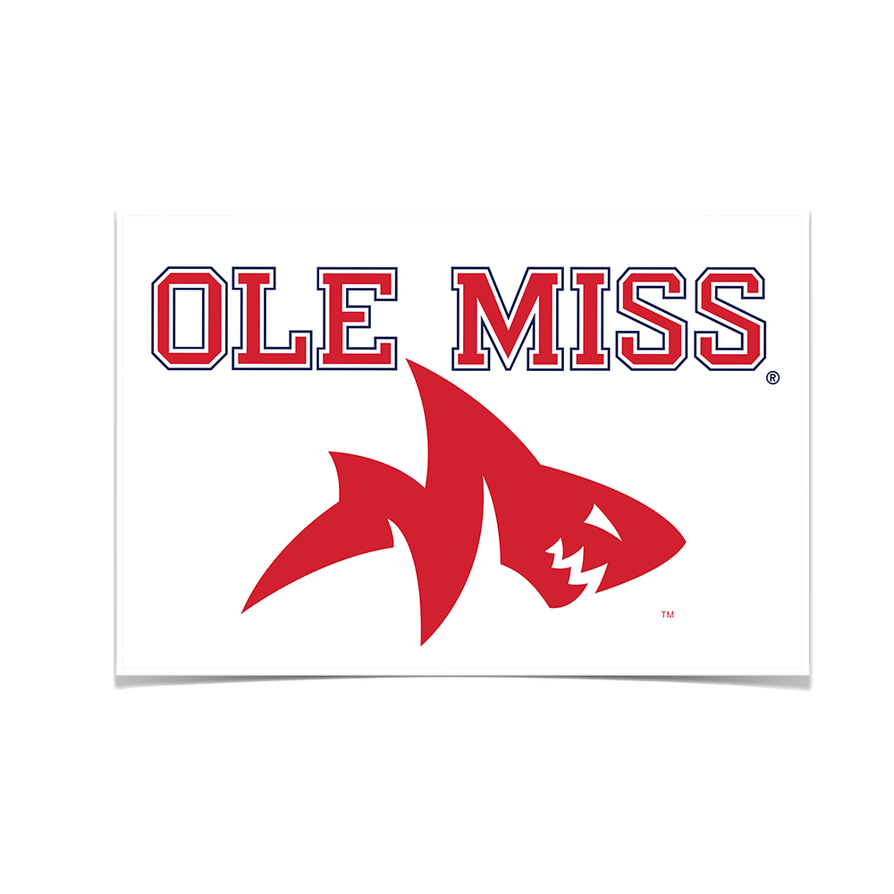 Ole Miss Rebels - Ole Miss Land Shark - College Wall Art #Canvas