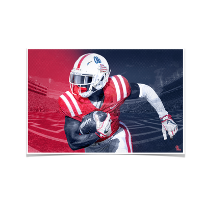 Ole Miss Rebels - Red White Blue Rebs - College Wall Art #Poster