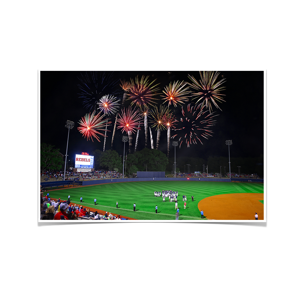 Ole Miss Rebels - More Fireworks Over Swayze - College Wall Art #Canvas