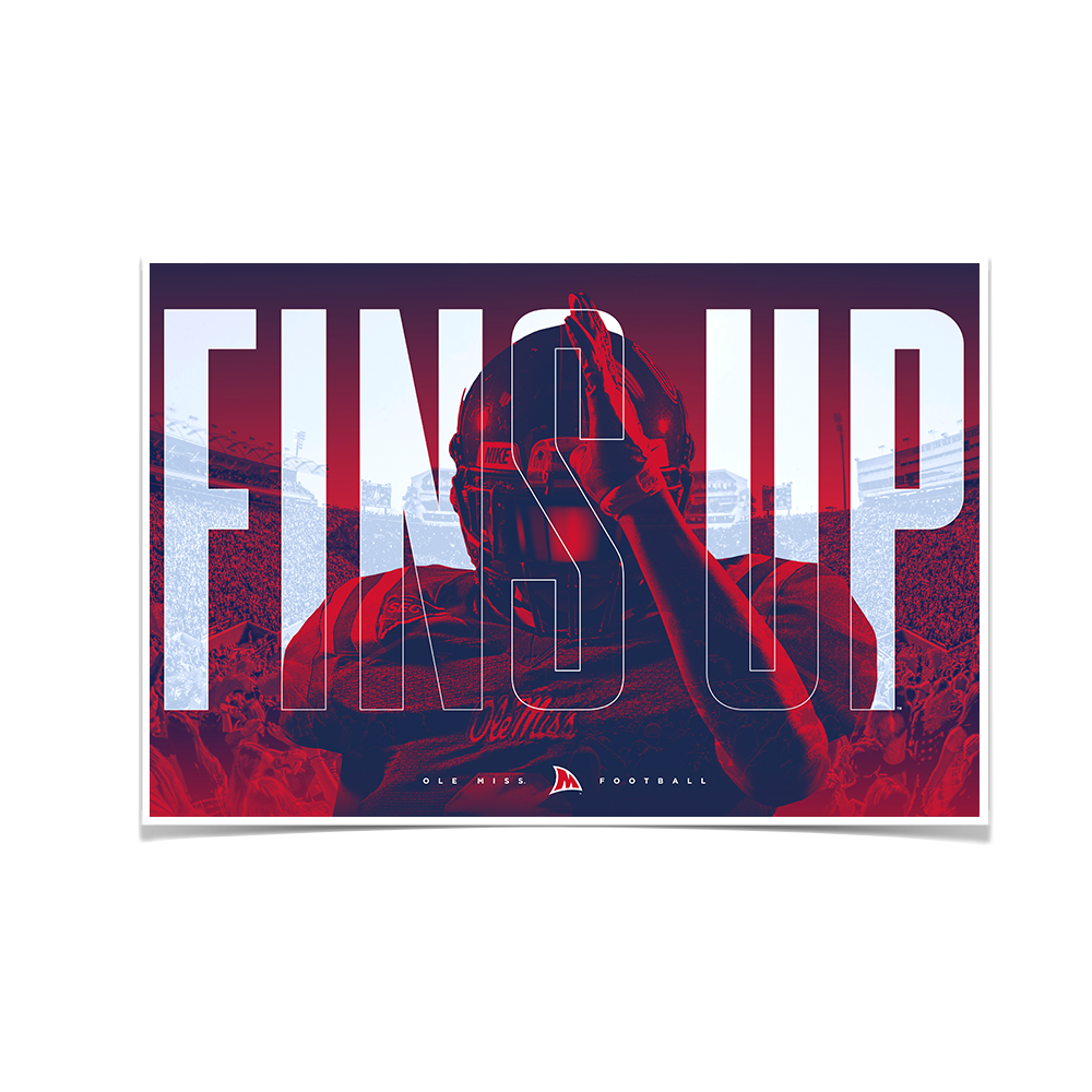Ole Miss Rebels - Fins Up Ole Miss Football - College Wall Art #Canvas