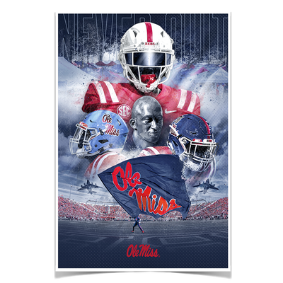 Ole Miss Rebels - Never Quit Collage - College Wall Art #Poster