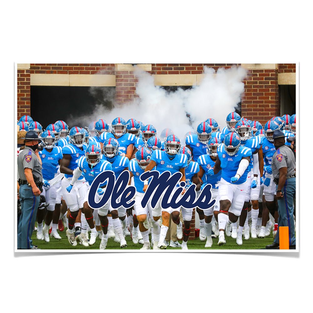Ole Miss Rebels - Powder Blue 1 - College Wall Art #Canvas