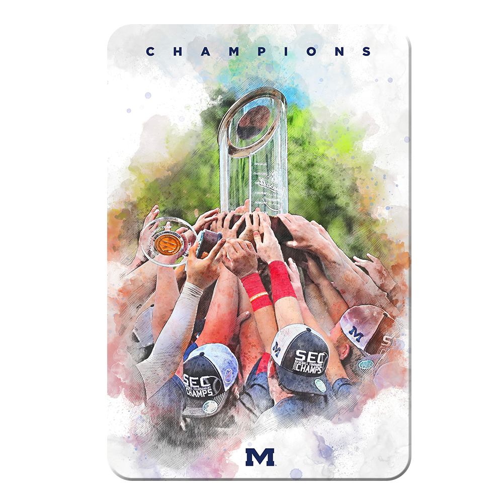 Ole Miss Rebels - SEC Champs Paint - College Wall Art #Canvas