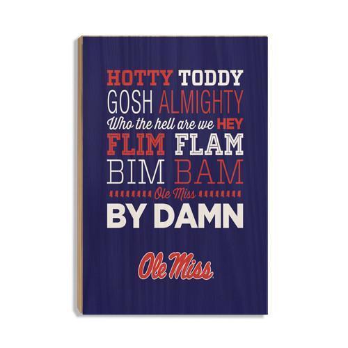 Ole Miss Rebels - Hotty Toddy - College Wall Art #Canvas