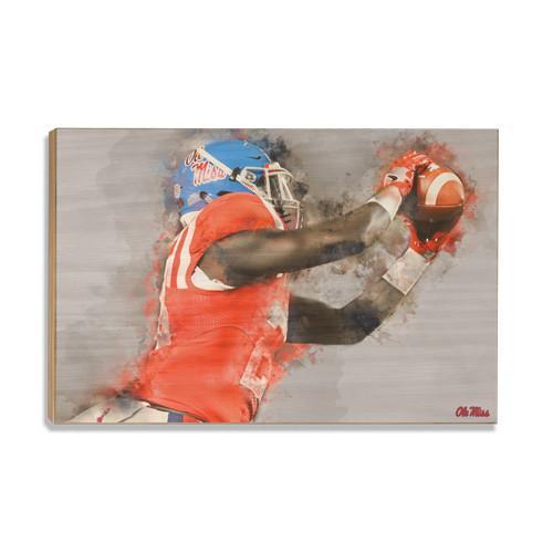Ole Miss Rebels - Ole Miss Watercolor Catch - College Wall Art #Canvas