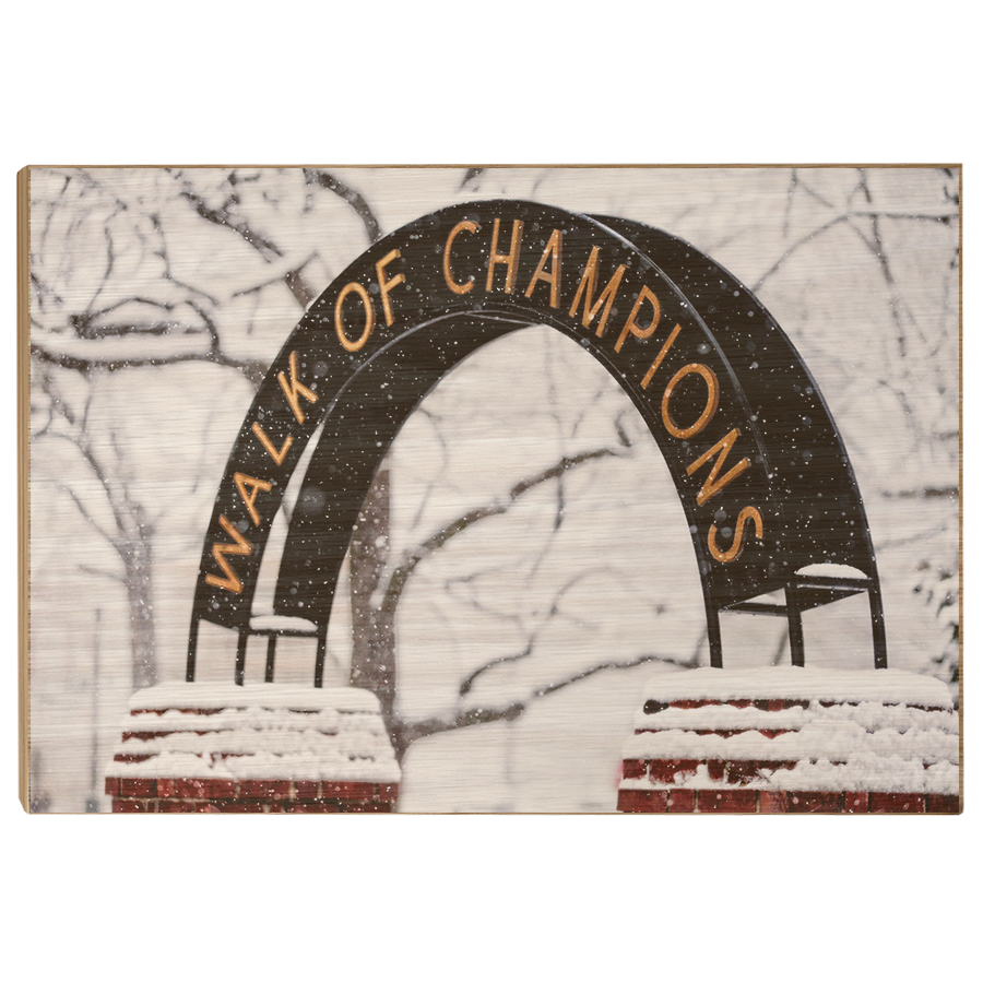 Ole Miss Rebels - Snowy Day Walk of Champions - College Wall Art #Canvas