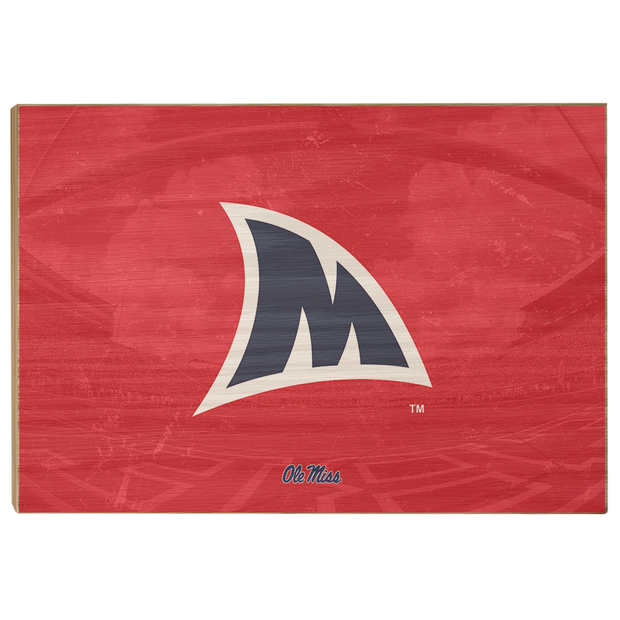 Ole Miss Rebels - Fins Up M - College Wall Art #Canvas