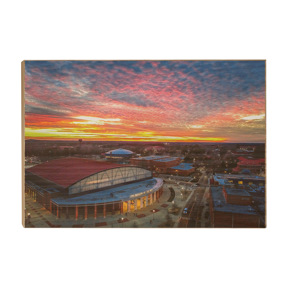 Ole Miss Rebels - Pavilion Sunset - college wall art #Canvas