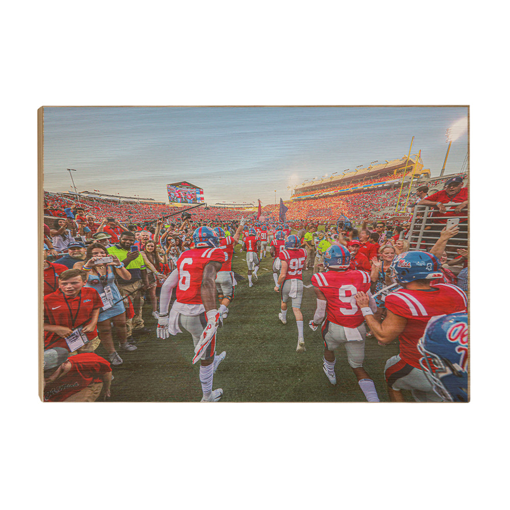 Ole Miss Rebels - Running Onto the Field - College Wall Art #Canvas