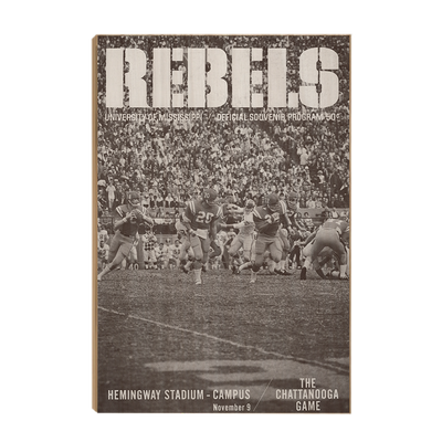 Ole Miss Rebels - Vintage Archie Manning - College Wall Art #Wood