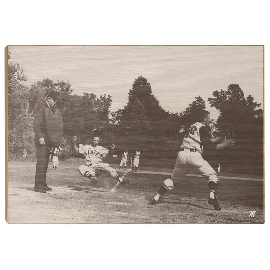 OLE MISS REBELS - Vintage Khayat Play at the Plate - College Wall Art #Canvas