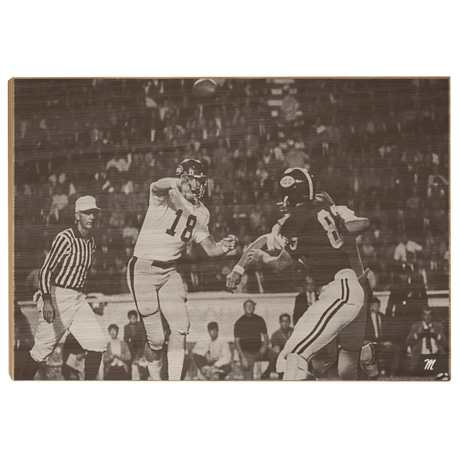 OLE MISS REBELS - Vintage Archie Manning Ole Miss vs Alabama '69 - College Wall Art #Canvas