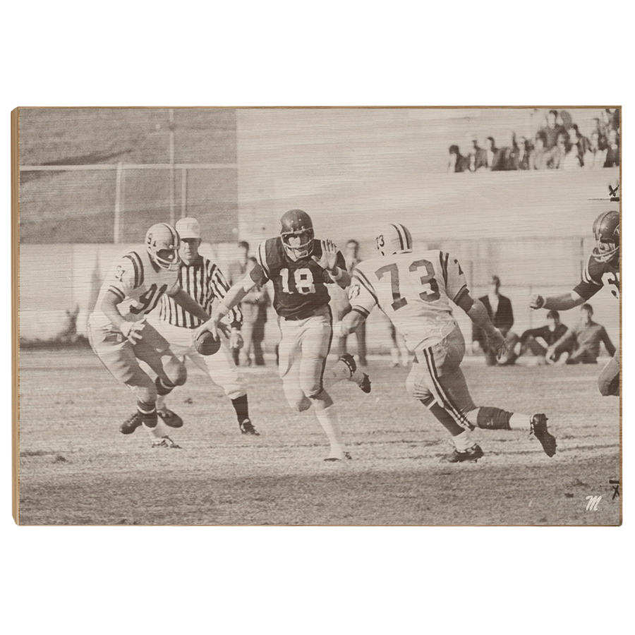 OLE MISS REBELS - Vintage Manning vs LSU '69 - College Wall Art #Canvas